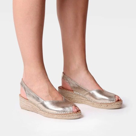 πλατινέ peep toe γυναικείες εσπαντρίγιες σε μεγάλα νούμερα