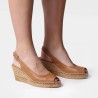 καμηλό peep toe γυναικείες εσπαντρίγιες σε μεγάλα νούμερα
