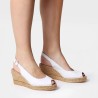λευκές peep toe γυναικείες εσπαντρίγιες σε μεγάλα νούμερα