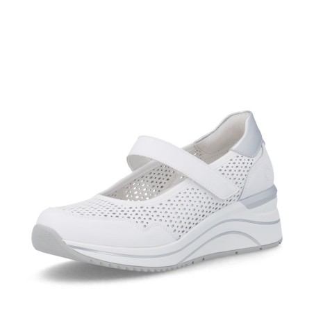 Remonte λευκά γυναικεία ανατομικά sneakers τύπου μπαλαρίνα μεγάλα νούμερα