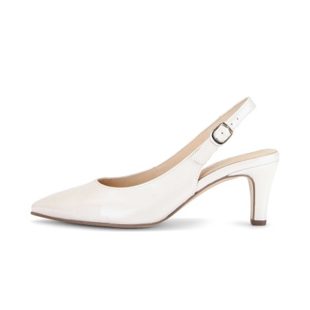 Λευκές ανατομικές γόβες slingback Gabor, σε μεγάλα νούμερα