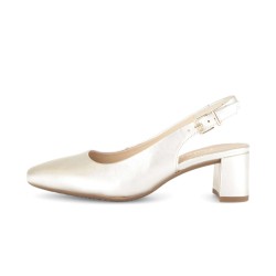 Ανατομικά γυναικεία slingbacks Gabor σε πέρλα μεταλλικό χρώμα, κατάλληλα για μεγάλα νούμερα.