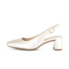 Ανατομικά γυναικεία slingbacks Gabor σε πέρλα μεταλλικό χρώμα, κατάλληλα για μεγάλα νούμερα.