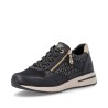 Μαύρα γυναικεία ανατομικά vegan sneakers Remonte σε γυναικεία παπούτσια μεγάλα νούμερα.