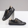 Μαύρα δερμάτινα γυναικείες ανατομικά sneakers Remonte διαθέσιμα σε γυναικεία παπούτσια μεγάλα νούμερα.