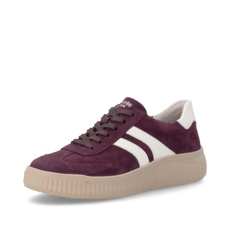 Μπορντό καστόρινα γυναικεία ανατομικά sneakers Remonte σε γυναικεία παπούτσια μεγάλα νούμερα.