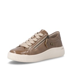 Μπεζ καπουτσίνο γυναικεία ανατομικά sneakers Remonte σε γυναικεία παπούτσια μεγάλα νούμερα.