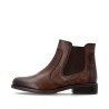 Καφέ γυναικείες ανατομικές μπότες Chelsea Boots Remonte σε γυναικεία παπούτσια μεγάλα νούμερα.