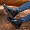 Μαύρα λουστρίνι γυναικεία ανατομικά chelsea boots remonte R7994-02 σε γυναικεία παπούτσια μεγάλα νούμερα.