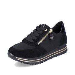 Μαύρα γυναικεία ανατομικά sneakers remonte D1316-01 σε γυναικεία παπούτσια μεγάλα νούμερα.