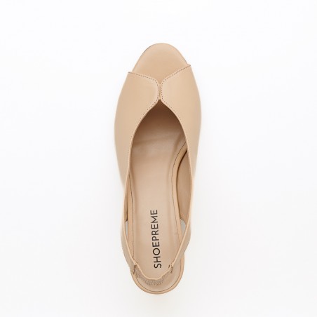 SHOEPREME Δερμάτινες PeepToe Γόβες 1308